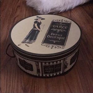 Paris Fashion Themes Hat Box Decor Organization and Storage Box